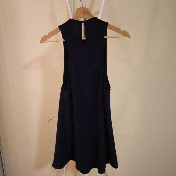 American Apparel Dakota Mini Sleeveless Swing Dress Keyhole Navy Size Small - Picture 3 of 3